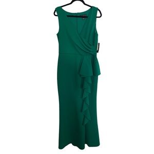 NWT Jessica Howard Green Mermaid Formal Dress Prom Homecoming Long Maxi Emerald